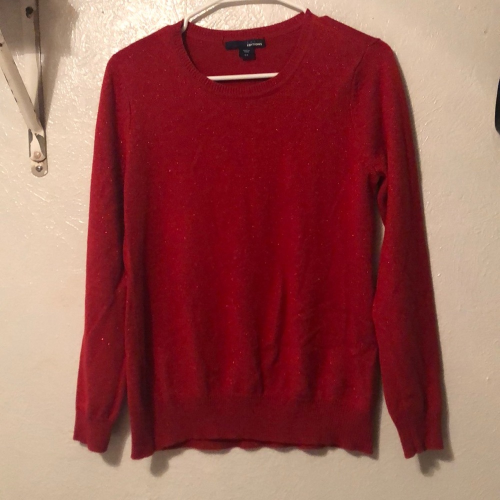 Nice dressy red sweater.